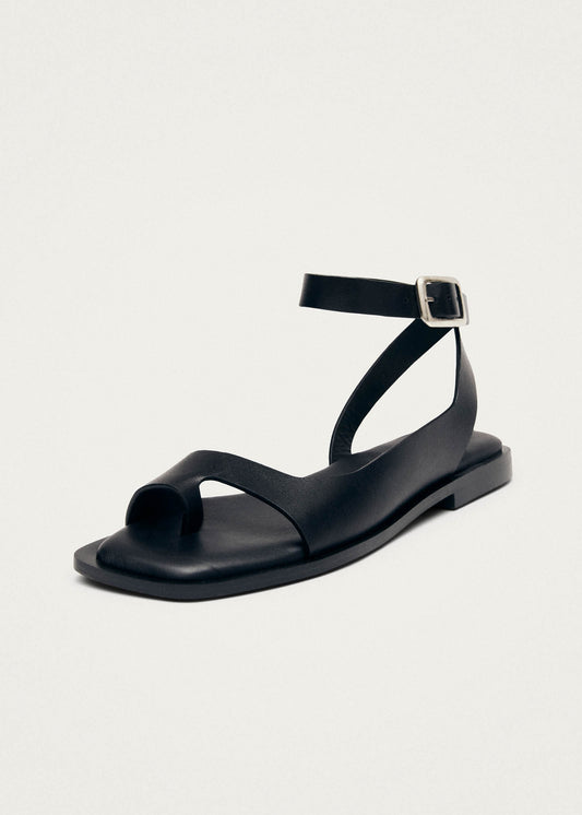 Tebas Sandali in Pelle Nera-image