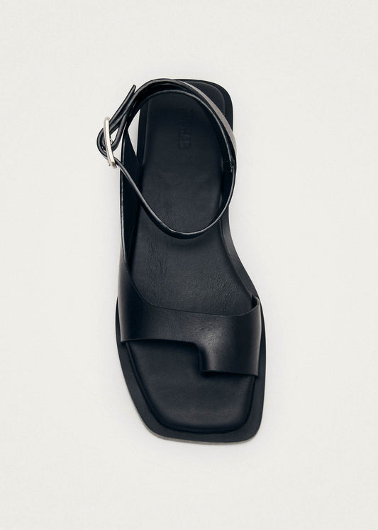 Tebas Sandali in Pelle Nera-image