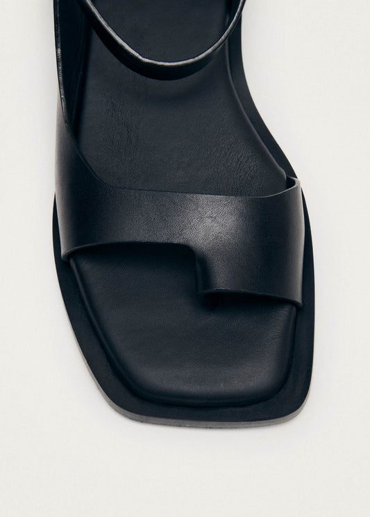 Tebas Sandali in Pelle Nera-image