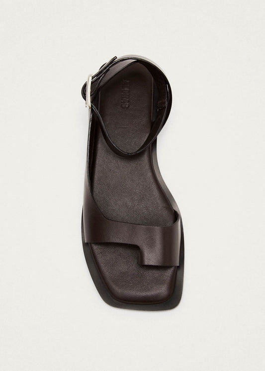 Tebas Sandali in Pelle Marrone-image
