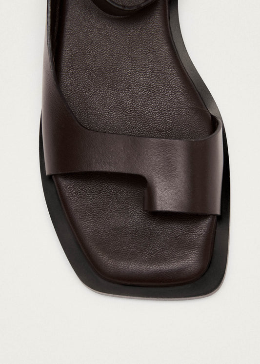 Tebas Sandali in Pelle Marrone-image