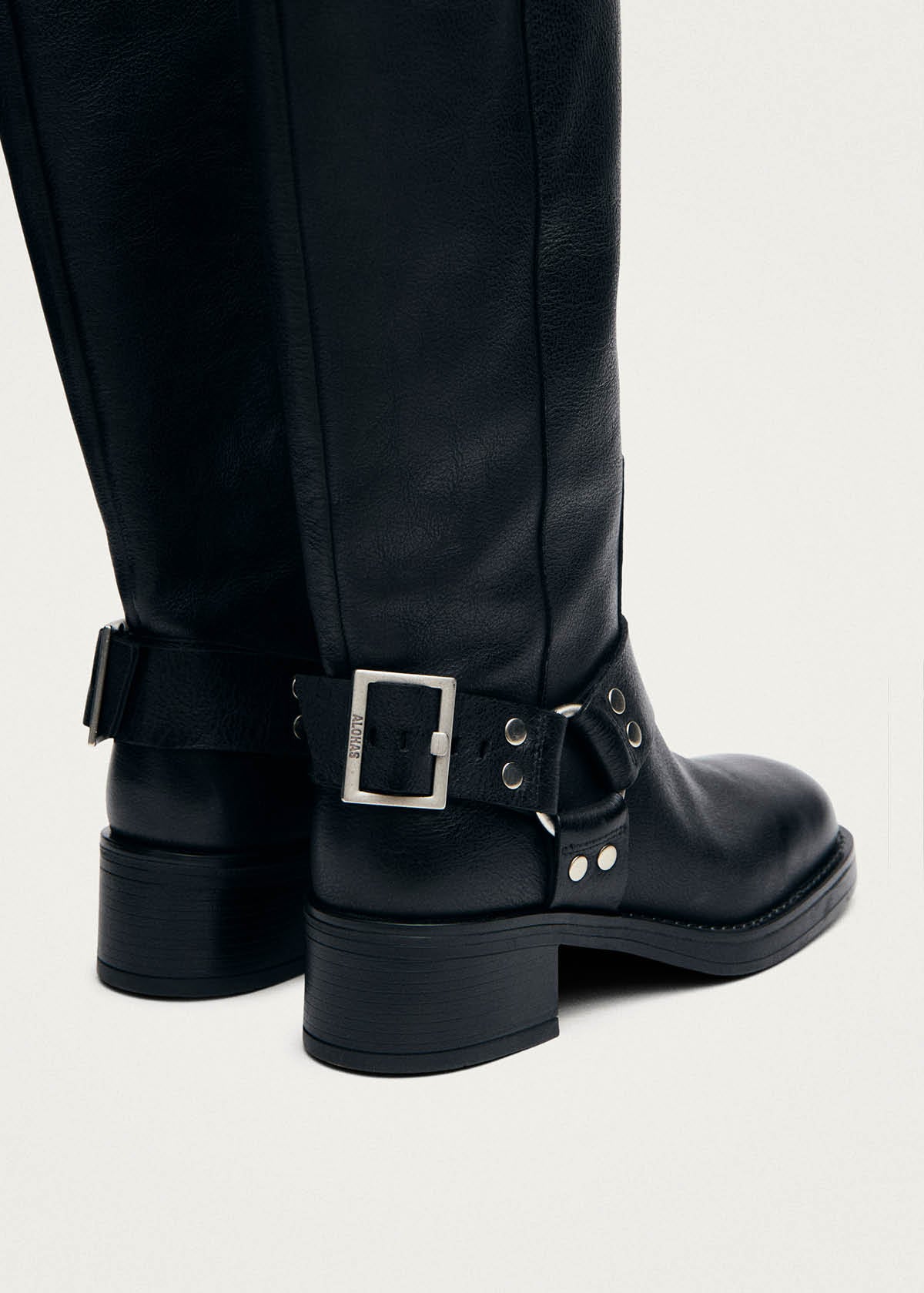 Tomi Black Leather Boots