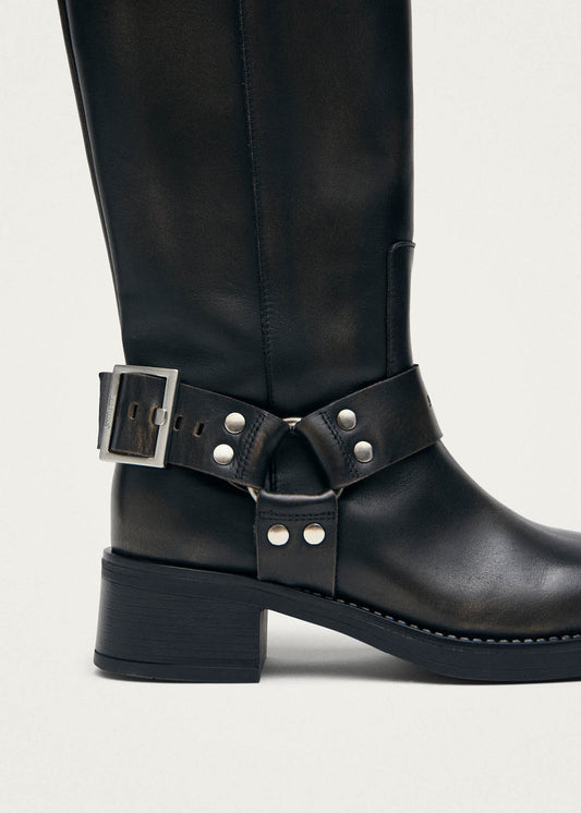 Tomi Bottes En Cuir Marron Effet Vintage-image
