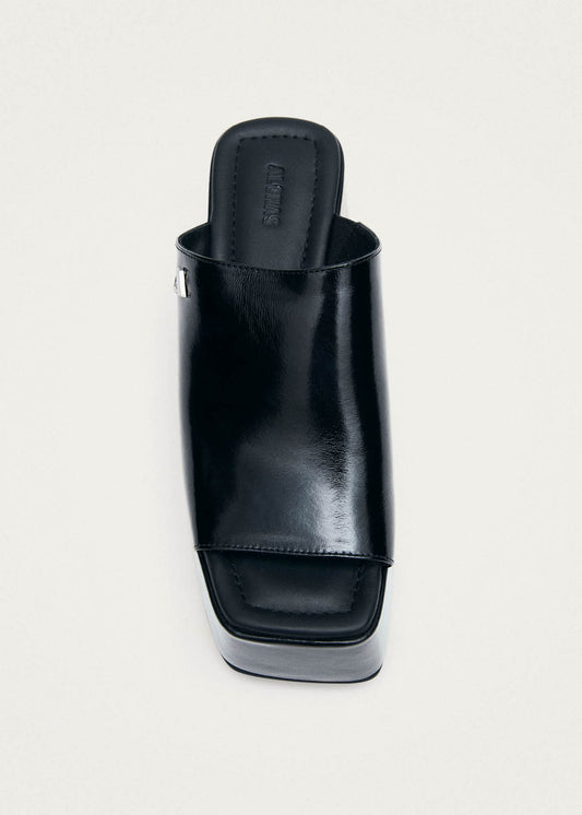 Sandalias Vale Patent de Cuero Negro-image