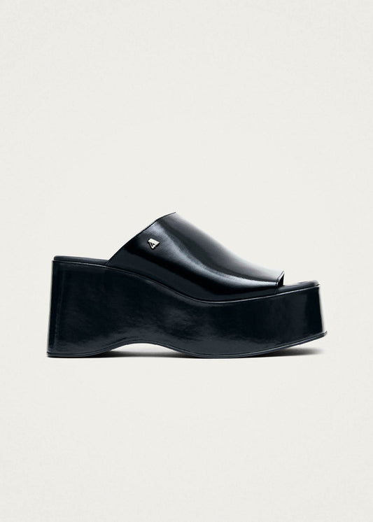 Sandalias Vale Patent de Cuero Negro-image
