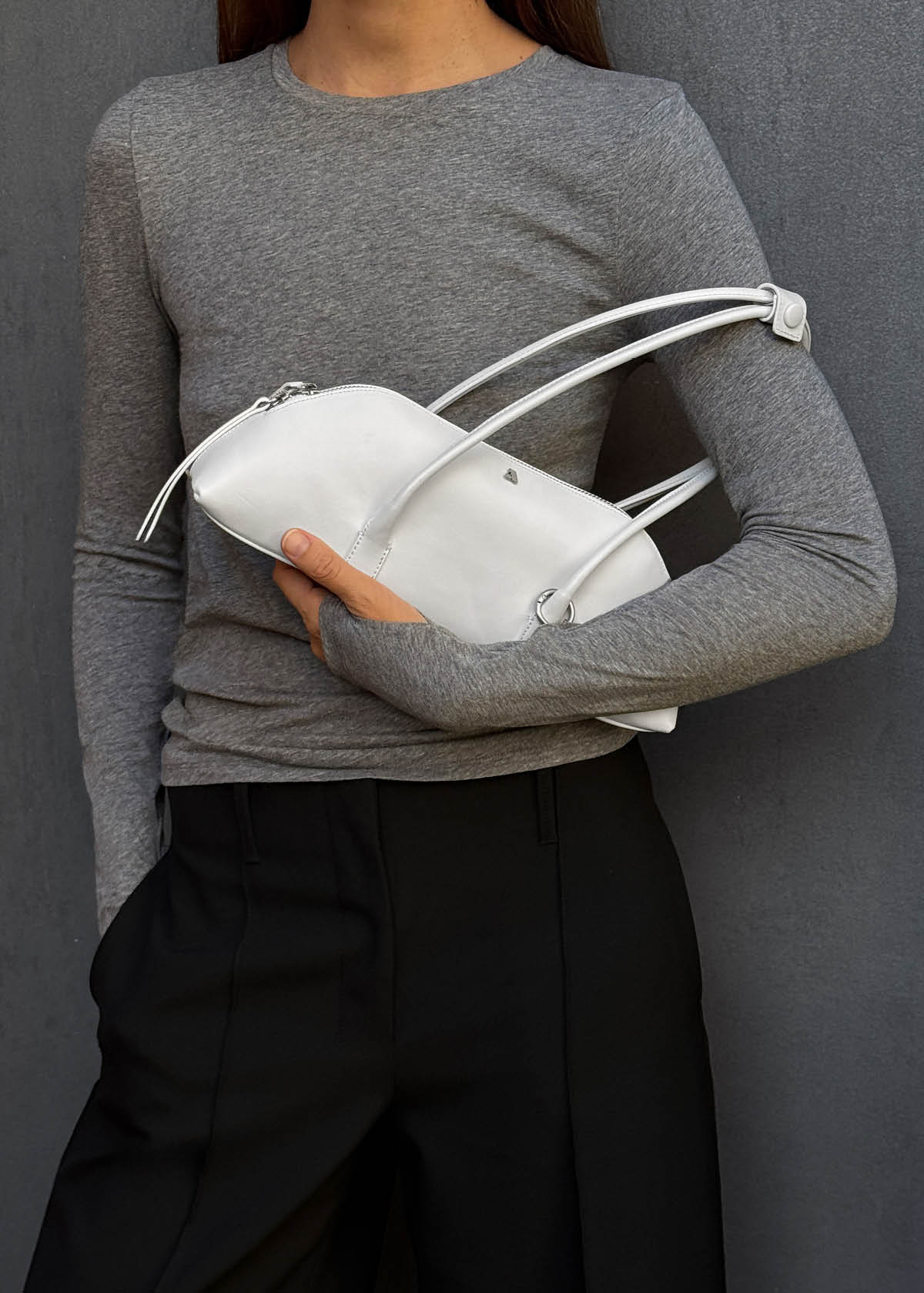 Vera Optic White Leather Bag