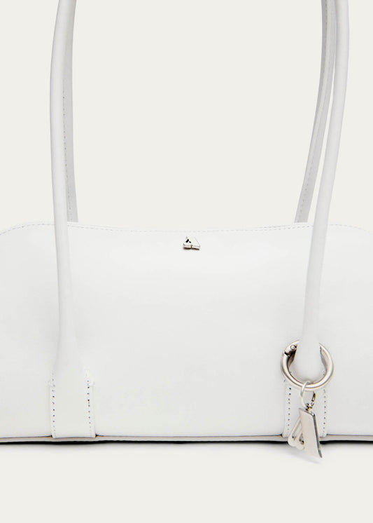 Vera Optic White Leather Bag-image
