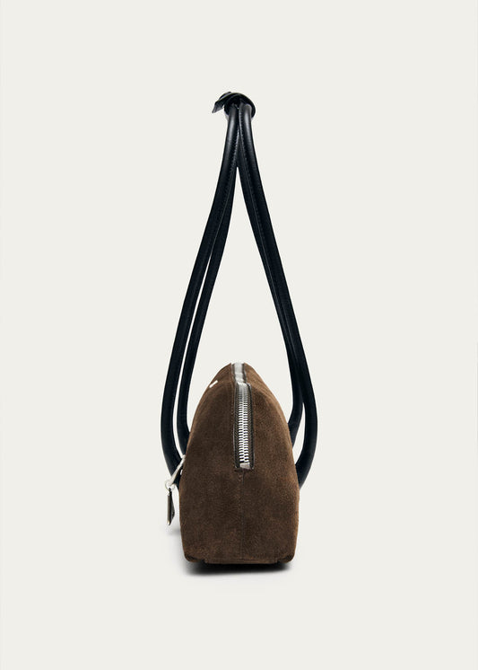Vera Suede Brown Leather Bag-image