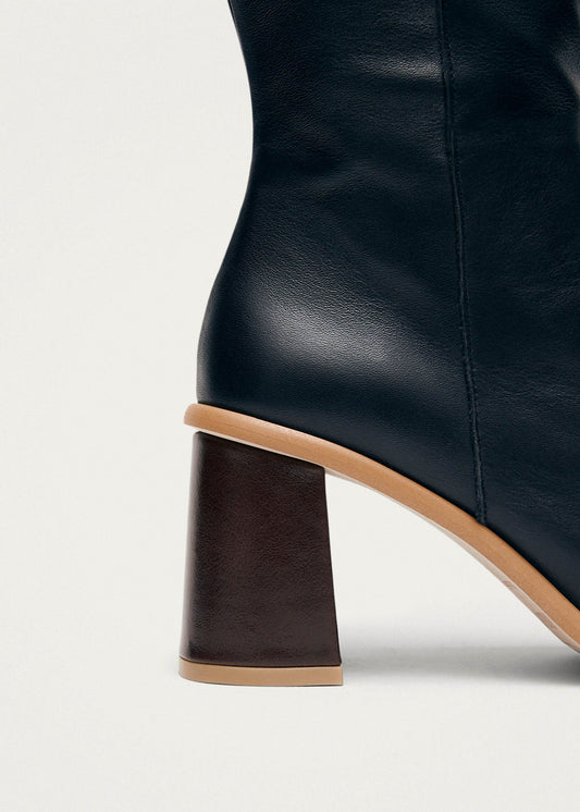 West Vintage Bottines en cuir noir-image