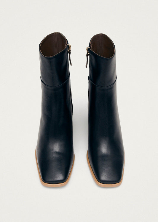 West Vintage Bottines en cuir noir-image